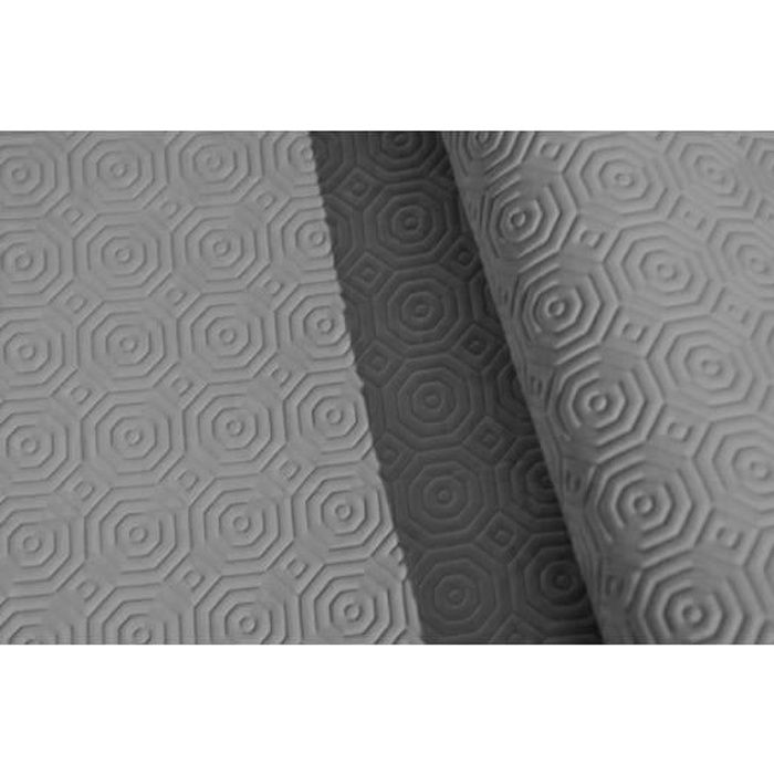 Sous Nappe PVC Gris effet bulgomme - Vendu au mètre - Largeur 140 cm - Roulé sur Tube en Carton (sans Plis)