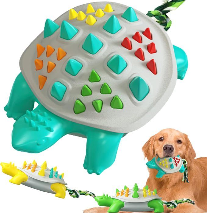 Comparer les prix de Jouet pour Chien - Indestructible - Caoutchouc Naturel - Forme de Tortue - Interactif - Résistant