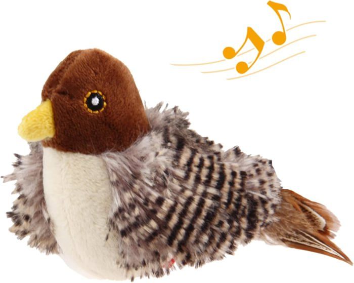 Meilleurs prix pour Jouets interactifs pour chats d'intérieur avec son d'oiseau électronique, peluches et plumes pour stimuler l'ennui