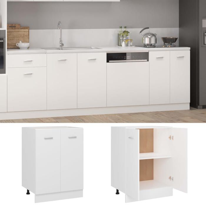 Bonne qualité - Armoire de plancher Lyon Blanc - Bois dingénierie - MAW99147550