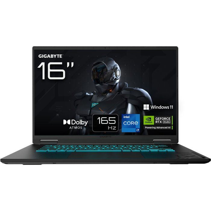 PC portable Gaming Gigabyte A16 CWHI3FR894SH 16 165 Hz Intel® Core™ i7 RAM SSD Nvidia GeForce RTX 5070 acier - vue 7