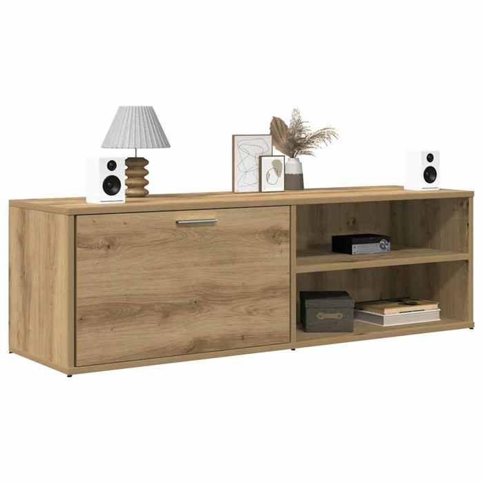SALE 2025Armoire Basse Télé - Meuble TV chêne artisanal 120x34x37 cm - bois dingénierie185 Kg 2470