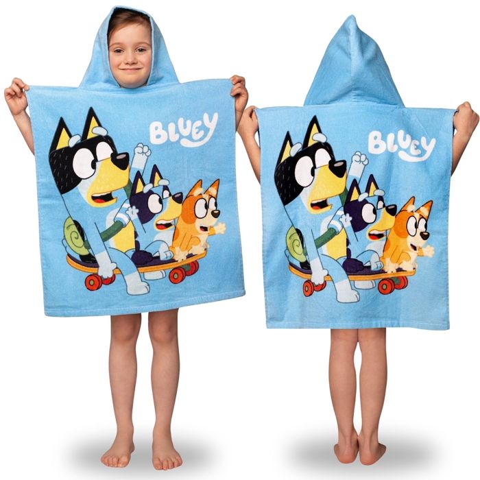Poncho De Serviette Microfibre Séchage Rapide - Poncho De Douche Et Plage Bleu Ciel Medium