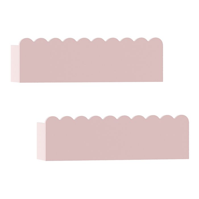 Set de 2 étagères murales pour enfants Vestnes 40 x 10 x 10 cm rose