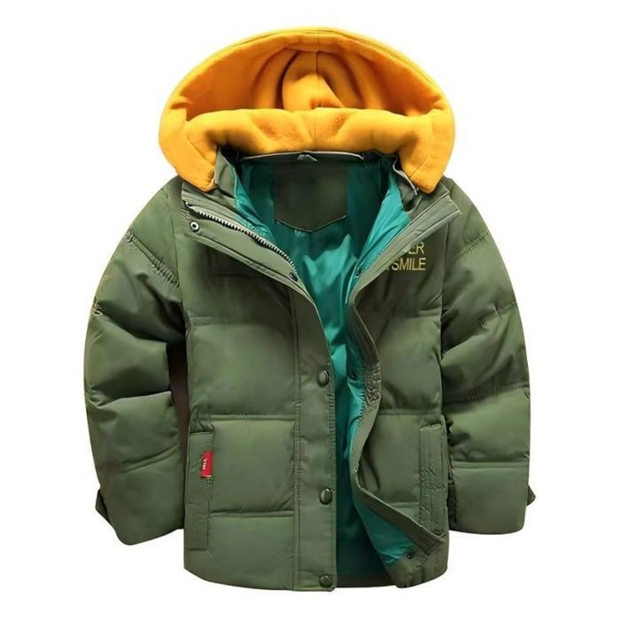 Veste Sans Manches à Capuche Garçon Hiver 2025 – Gilet Doudou Chaud Solide Bébé Enfant – Manteau Douillet Sans Manches