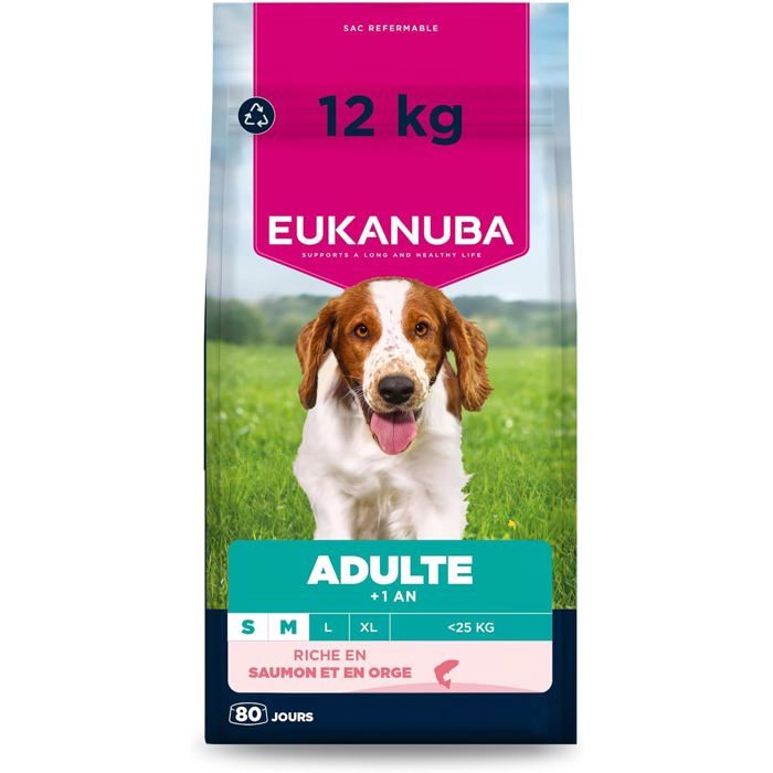 Croquettes chien adulte - EUKANUBA - Life Care - Saumon & Orge - L‑Carnitine - 12 kg Croquettes chien adulte - EUKANUBA - Life Care - Saumon & Orge - L‑Carnitine - 12 kg