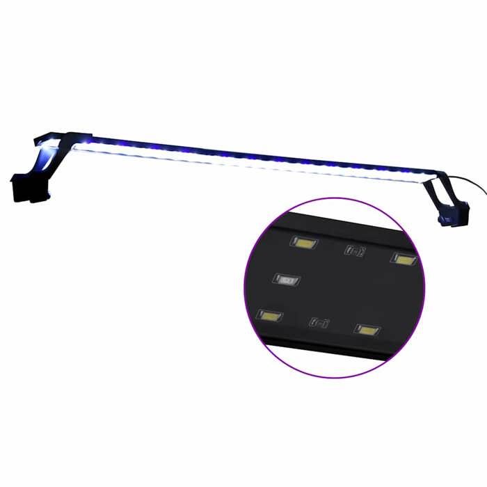 Lampe LED pour aquarium - vidaXL - 90-105 cm - Bleu et blanc - Aluminium - Économie dénergie - Deux modes déclairage