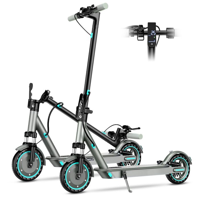 Trottinette électrique Adulte 350W – 25 Km/h, Autonomie 30 Km, Pliable, Pneus Anti-crevaison, Double Frein, APP, Charge 120 Kg