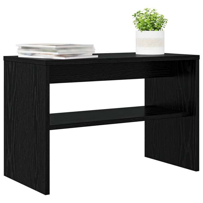 [81853]Meuble TV - TABLE TV Meuble HIFI de salon - Chêne noir 60x30x40 cm Bois dingénierie Poids:6.69 Kg