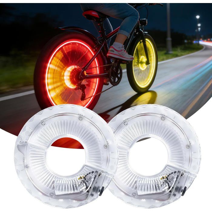 2pc LED pour Rayon De Vélo Lumières LED pour Moyeu De Roue Lampe pour Moyeu De Scooter D’Enfant Bike LED Roue Lumières Feux