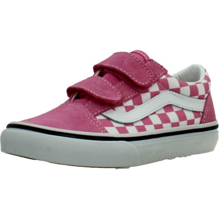 Vans Zapatillas Niña Modèle Chaussure Vans Modèle Old Skool V Checkerboa - Coleur Rose