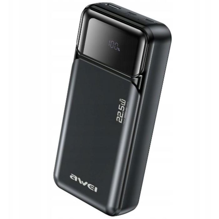 Batterie externe - power bank pour telephone Awei Powerbank Powerbank PA-92 20000mAh 225W PD 2xUSB-C noir
