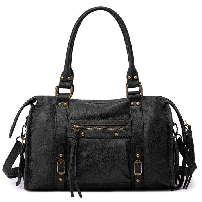 David Jones - Petit Sac à Main Porté Bandoulière Epaule Suède Daim Simili Cuir Nubuck Suédine Irisé Clou Rock Vintage Noir David Jones - Petit Sac à Main Porté Bandoulière Epaule Suède Daim Simili Cuir Nubuck Suédine Irisé Clou Rock Vintage Noir