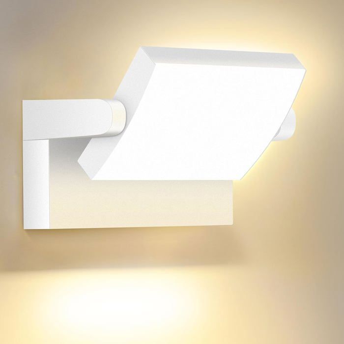 Applique Murale LED Extérieure IP65 - Projecteur 40W 4000Lm 3000K Blanc Chaud - Éclairage Mural Pivotant 350° Intérieur Extérieur
