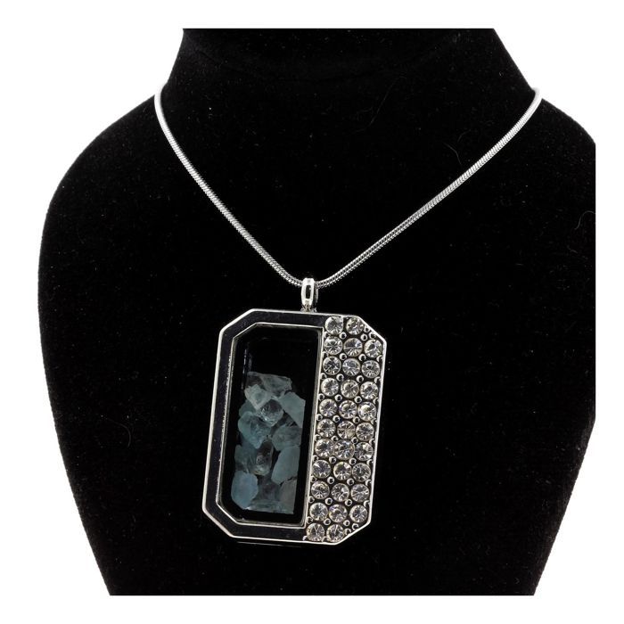 Collier bijou ancien fait main pierre précieuse diopside chromée