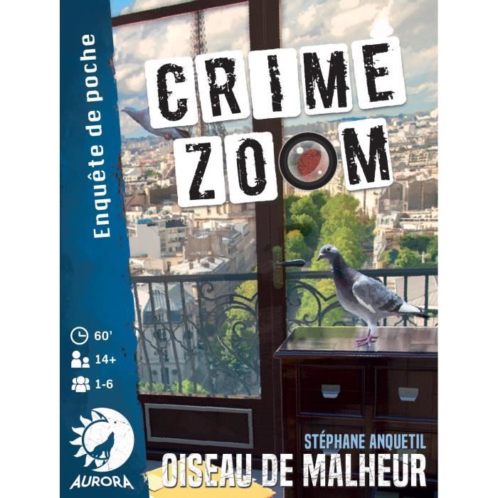 Crime Zoom : Oiseau de Malheur - Asmodee - Jeu d'enquête - Dès 14 ans - 30 minutes à 1h