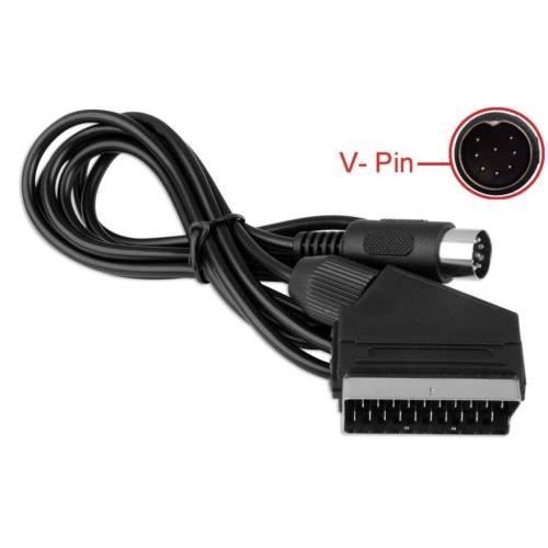 Straße Game Câble Péritel AV RGB SCART Pour Sega Megadrive 1 PAL – Genesis - Connexion Haute Qualité 1,80m