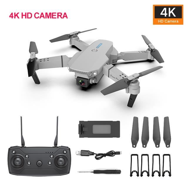 E88 Gris 1 Batterie Drone E58 4K avec WIFI FPV Avec camera grand Angle Mode de maintien Bras pliable RC Cdiscount Jeux Jouets