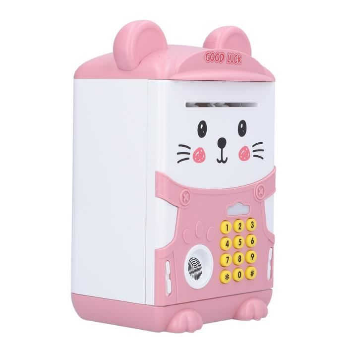 Tirelire Visage Musical Mangeur De Pièces - Banque Automatique Fun Pour Enfants, Rose
