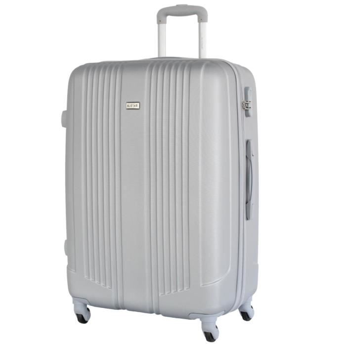 alistair airo 2.0 - valise grande taille 75cm - abs ultra légère et résistante - marque française - garantie 2 ans - gris