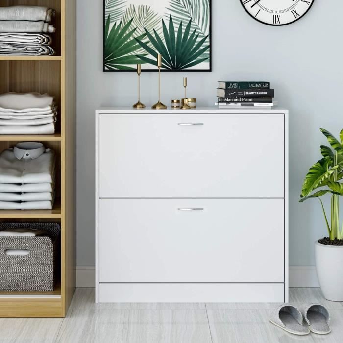 Meuble à Chaussures Armoire Chaussure Entrée Étagere Rangement 2