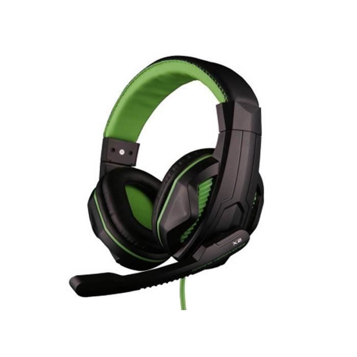 Casque Vert Pro Fortnite avec Microphone Controle du Volume pour Jeux Console Manette PS4 Xbox One Nintendo Cdiscount
