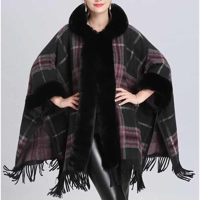 Poncho femme sales avec capuche