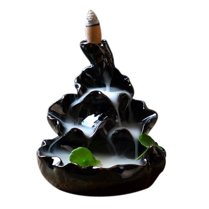 BRÛLEUR D'ENCENS À reflux céramique fumée ornementale EUR 11,21