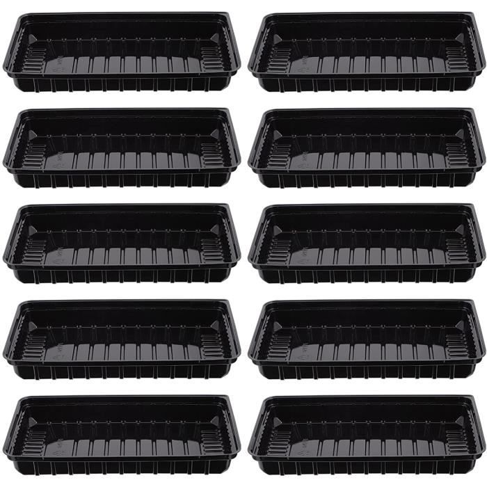 5 Plateaux Culture Sans Trou Drainage - Conteneurs Hydroponiques Réutilisables Semis Plantes