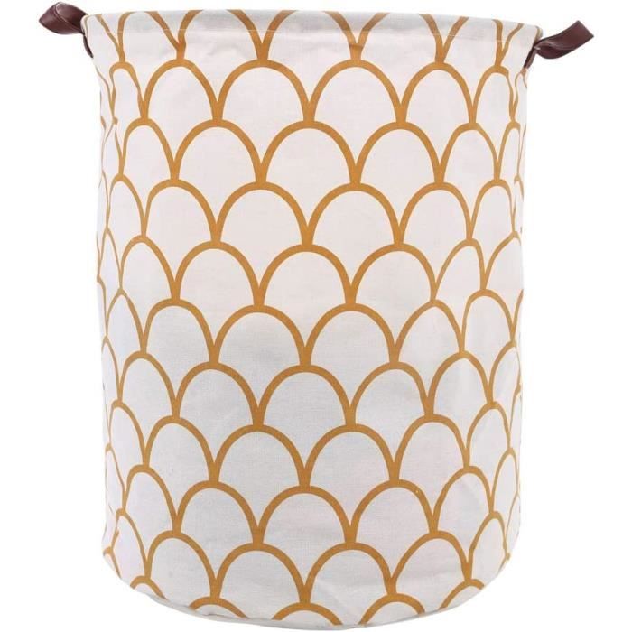 Panier à Linge Pliable 38L Tekenewbse | Corbeille En Coton Tressé Main | Rangement Jouets
