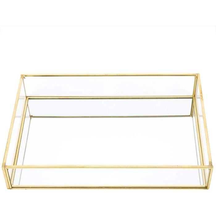 Organisateur De Maquilage De Bijoux En Verre Doré Hexagon Hexagon Box