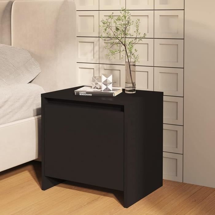 Table De Chevet Vicco Irma - Noir - 3 Tiroirs - Moderne - NEUVE (en Kit)