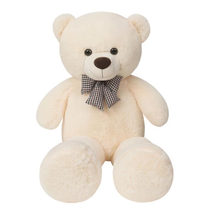 Blanc - 130CM - Grand ours en peluche, 1 pièce, Haute qualité, Poupée en  peluche, Animal en peluche doux, Ore