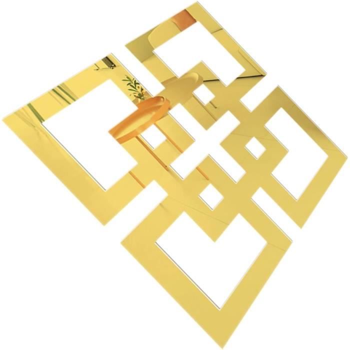 32 Pcs Autocollants Muraux Miroir Argent - Stickers Miroir Décoratifs 100x50cm Pour Maison Et Salle De Bain