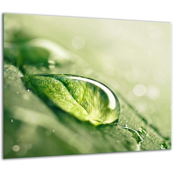 TMK ArtDeko Copri Piano Cottura In Vetro Temperato, Paraschizzi 60x52 Cm, Protezione Per Induzione, Igienico E Antiscivolo, Con Piedini In Silicone