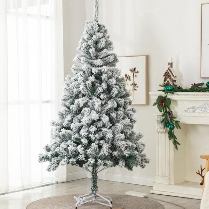 Sapin de Noël flocon de neige flocage blanc 60cm,décoration d'arbre de