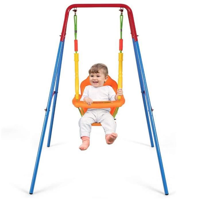 Tor 107 X 96 X 131 Cm Balancoire 3 En1 Enfant Exterieur Jeu De Plein Air Pour Jardin Stable Cdiscount Jeux Jouets