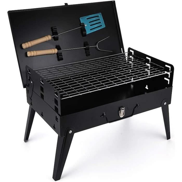 Barbecue Au Charbon De Bois, 80X30cm Grand BBQ Grill, Barbecue Pliant