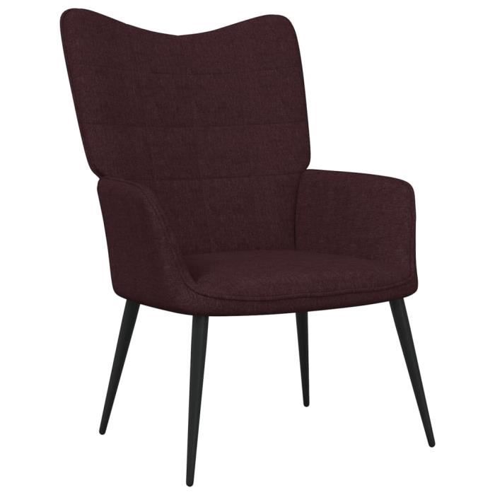 fauteuil de relaxation - maison* - chaise tv - violet tissu - contemporain - design