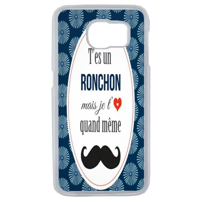 Coque Samsung S6 Humour Je T Aime Mais T Es Un Ronchon Amour Vache Cdiscount Telephonie