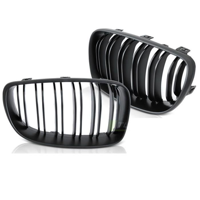 Calandre Noire Mat Pour BMW E81 E82 E87 E88 - Remplacement D'origine, Plastique ABS, Look Sportif