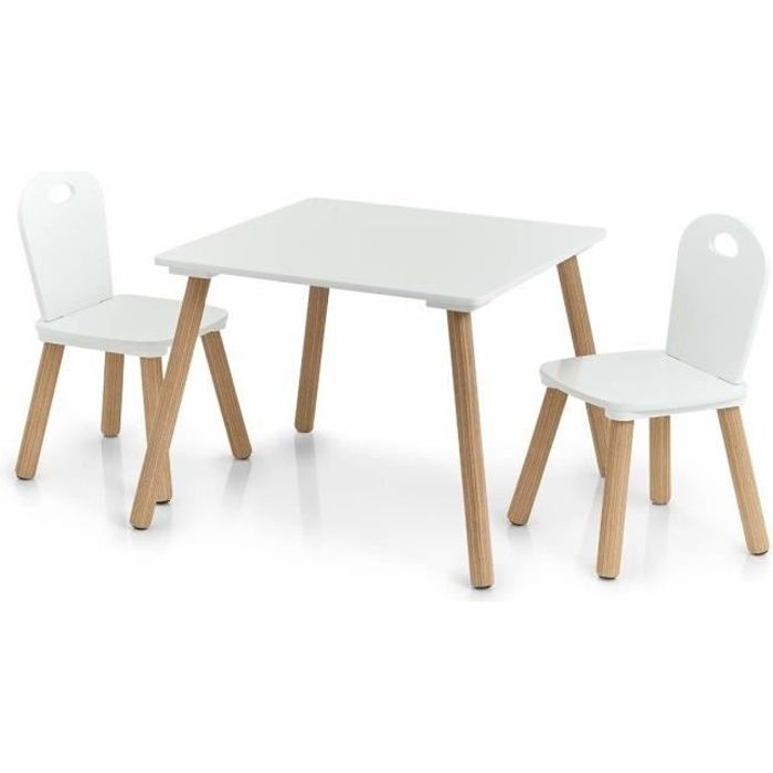 Ensemble de meubles pour enfants Scandi, 2 chaises + table, meubles pour enfants ZELLER