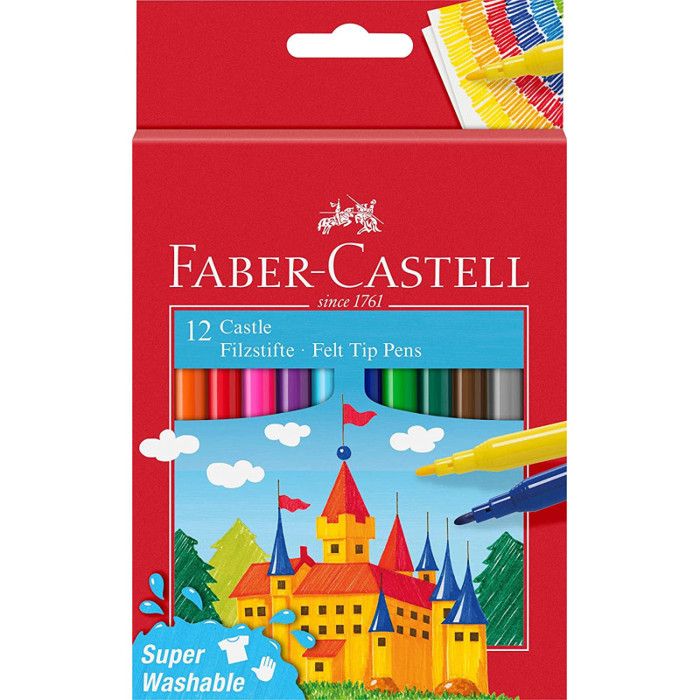 Faber Castell stylos feutre Super Washable junior 12 pcs