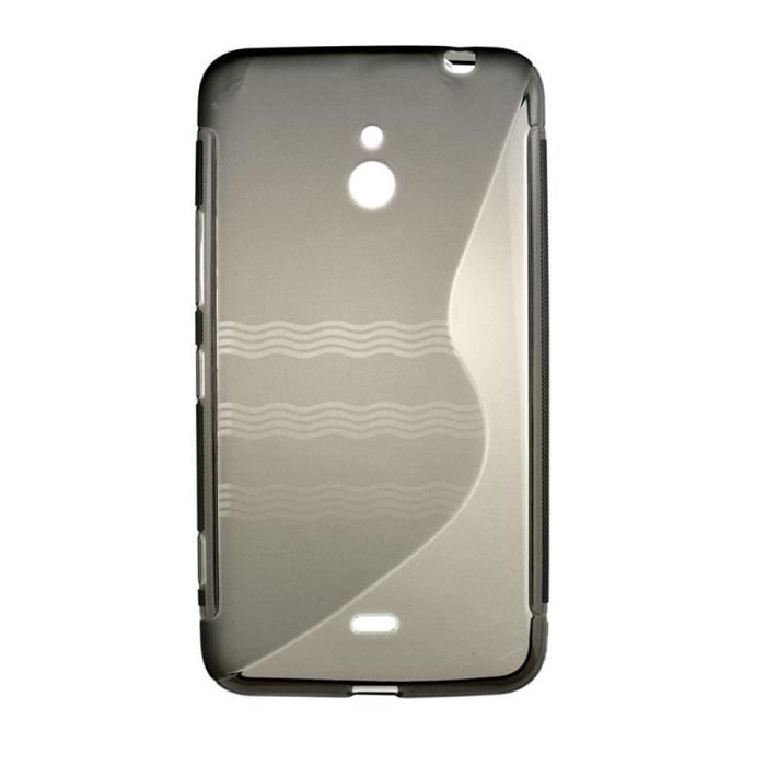 Coque Silicone S Line Pour Nokia Lumia 520, 530, 1320 • Noir Transparent • Neuf Avec Emballage