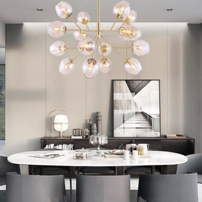 Modele De Salon Salle A Manger Moderne Plafonnier Moderne En Cuivre Pur Simple Salle A Manger Salon Etude Boule De Verre Lustre Modele De Piece Creative 16 Tetes Achat Vente Moderne En Cuivre Pur Simple Cdiscount