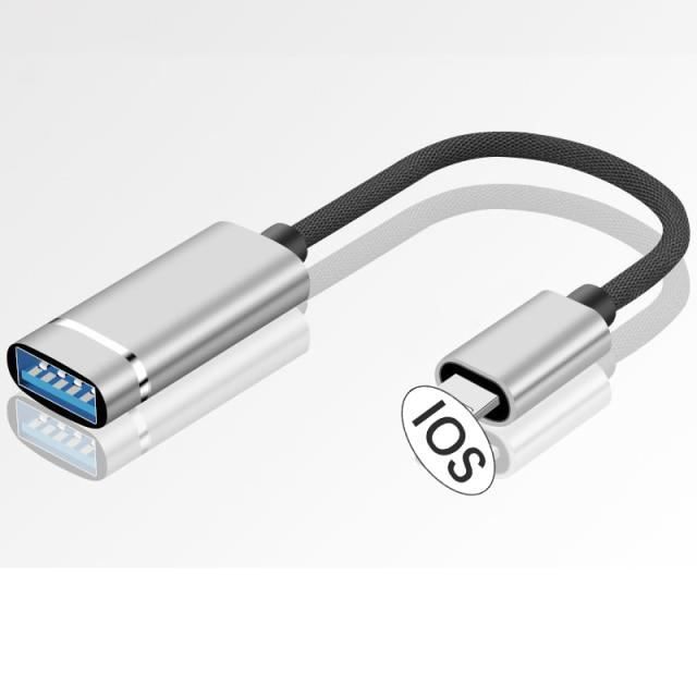Adaptateur Lightning mâle vers USB 3.0 OTG femelle, séparateur de charge,  câble Audio, caméra, pour iPhone iPad Silver 2 -IN2704 - Cdiscount  Téléphonie