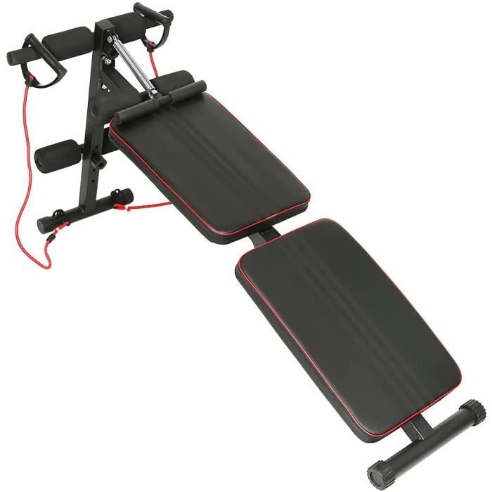 Banc De Musculation Sissy Squat MAXSTRENGTH Réglable - 3 En 1 (squat, Abdos, Pompes), Charge 120kg