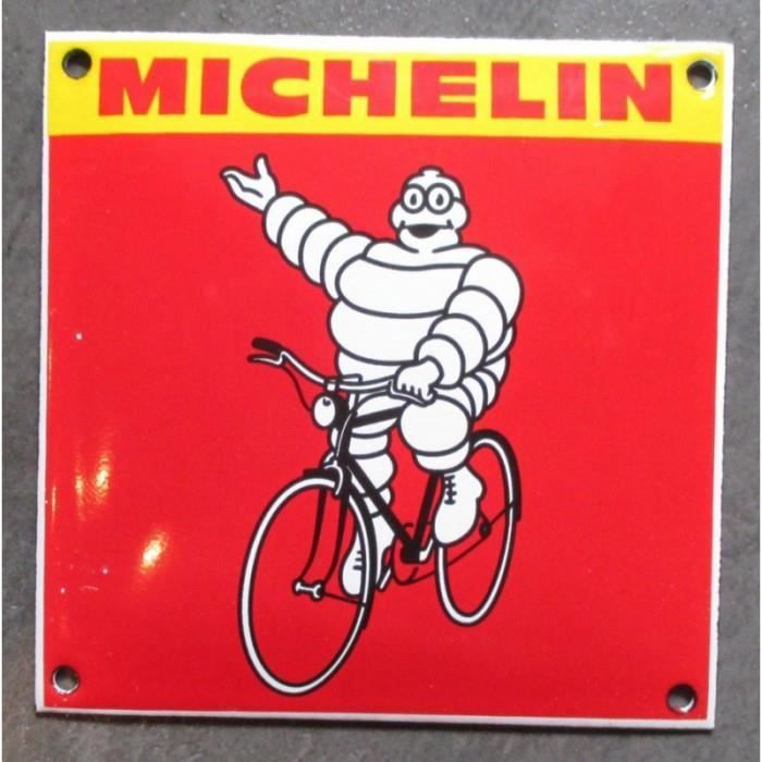 Plaque émaillée Michelin vélo 