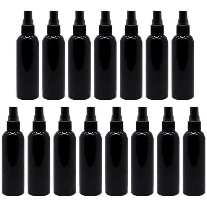 Lot de 15 flacons vaporisateurs vides en verre noir de 100 ml avec bouchon  en plastique pour huiles essentielles, aromathérapie A342 - Cdiscount Au  quotidien