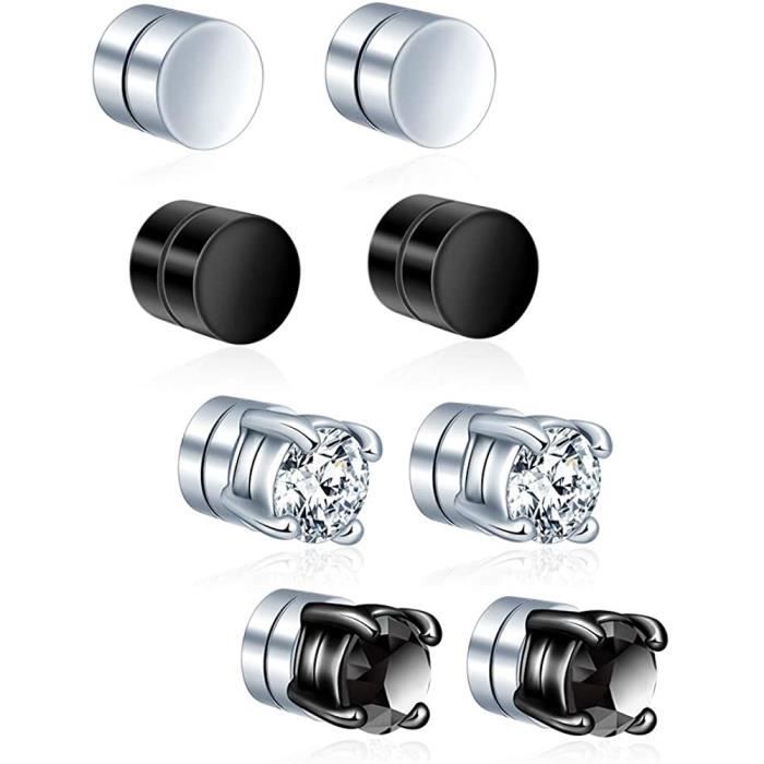 4 Paires Boucles dOreilles Acier Inoxydable Femme Homme 4 Paires Boucles dOreilles Acier Inoxydable Femme Homme